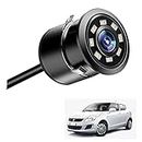 Asryd Car Rear Backup Camera, Rear View LED Night Vision Camera Waterproof 170 Degree Wide Angle, Black, Reverse Camera Parking Guide for Maruti Suzuki Swift (1 LED Camera)