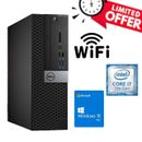 Dell Desktop PC 7050 SFF i7-7700, up to 32GB RAM, 4TB SSD, Windows 10 Pro, WiFi