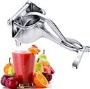 Sprqcart Manual Hand Press Fruit Juicer Heavy Quality Metal Aluminum alloy Juicer with Detachable Lever and Removable (Silver Color)