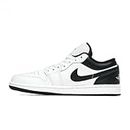 Air Jordan 1 Low Men's Shoes (553558-132,White/Black-White) Size 12