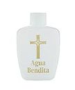 3 Pack Gold Cross Spanish Agua Bendita Holy Water Bottle with Cap, 2 oz