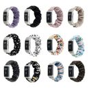 For Fitbit Charge 4 4th Gen Scrunchie Elastic Watch Band Cloth Soft Strap