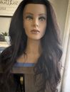 Human Hair Mannequin Head 24inch Hair Like Pivot Point Omc Dark Skin Cosmetology