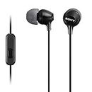 (Refurbished) Sony MDR-EX15AP EX Wired In-Ear Stereo Headphones with Mic, Black