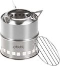Camping Stove,  Stainless Steel Backpacking Burner Stove with Grill Grid, Portab