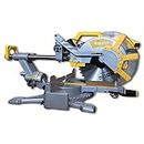 Malfah Enterprises® 2400W 12 Inch Sliding Mitre Saw with TCT Blade 5000 RPM (Induction Motor) for Wood Working, Aluminium Cutting, Moulding, Trim Work, Rafters