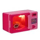TOYANDONA 1pc Simulation Included Scene Kids Microwave Pink Toy Toddlers Pretend Mini Cooking House Plaything for Model Dollhouse Toys Kitchenware Kitchen Play Pink, Miniature Appliance