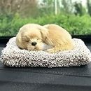 ascension Sleeping Cute Dog for Car Dashboard and Home Decor with Activated Carbon for Decoration Toy Decorative Showpiece Car Accessories Interior Dashboard Decoration