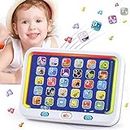 PLAY Spanish & English Learning Tablet for Toddlers 1-3, Kids Bilingual Interactive Alphabet ABC Letters, Words, Color Learning Toys Tablets, Educational Toy for 2+ Year Old Kids Babies 18 Month+