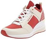 Michael Kors Women's Georgie Knit Trainer Sneaker, Crimson Multi, 3.5 UK