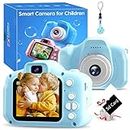 CADDLE & TOES Kids Camera for Children,with SD Card, Photos, Digital Video,Camera with Filters and Games for for 4+ to 15 Year Old Kids Toddler, Christmas Birthday Gifts Toys (Blue)