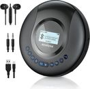ARAFUNA CD Player Portable Bluetooth for car 2000mAh Rechargeable LCD anti shock