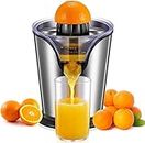 FOHERE Electric Citrus Juicer, Orange Juicer Machine with 2 Size Cones, Stainless Steel Citrus Press Juicer for Orange Lemon Grapefruit Lime, Compact Juicer Squeezer, Anti-Drip Spout & Ultra Quiet Motor