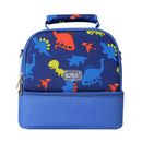 Sunveno Insulated Lunch Bag Picnic Cooler Bag Blue Dinosaur Cotton Canvas in Blue/Gray | 9 H x 6 W x 5 D in | Wayfair C-NB23084-KL-SJ