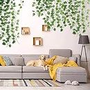 Homenique Artificial Leaf Money Plant Greenery Fake Hanging Vine Plants Leaf Garland Hanging for Wedding Home Decoration, Party, Diwali and Garden Outdoor Office Wall Decoration (3)