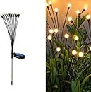 Khinda Solar Firefly for Garden,10 led Bulb in one Stick, Solar Powered Firefly Lights, Outdoor Solar Lights Pathway for Yard Decorations Landscape Warm White (Pack of 1 Stick 10 LED)