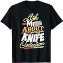X.Style Knife Collector Knife Collection Hunting Fishing ds1426 T-Shirt (S) Black