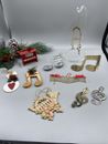 Notas de instrumento musical de metal plástico dorado adornos de Navidad (10) C20