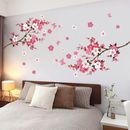Rosa Blütenbaum Blume Wandaufkleber Vinyl Kunst Aufkleber Wohnzimmer Schlafzimmer