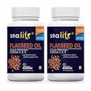 Sea Life Flaxseed Oil 1000 Mg Softgel | Omega 3,6,9 fatty acid | Supports Healthy Heart, Joints, Skin, Brain & Eyes | For Men & Women (60 Softgels Capsules Each) Pack of-2