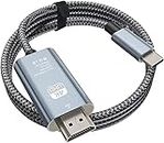 3BAO Câble USB C vers HDMI 4K 60Hz 2M, Tressé [Compatible Thunderbolt 3] pour MacBook Pro 2022,Pad Pro 2022,Samsung Galaxy S23 S22 S21 Ultra Note 20 Huawei P50/P40,Pixelbook
