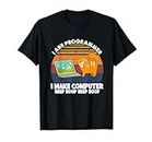 Soy programador, hago que la computadora Beep Boop Funny Cat Coder Camiseta