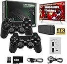 Sadhwanis ® Video Games for Kids 64G Video Game for Kids 4k HD Classic Games Console Built in 10000 Game in TF Card, 9 Emulator Console, HDMI Output TV Video Game Console Black (Limited Edition)