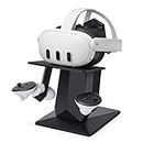 alcopanda VR Stand Accessories Compatible with Meta Quest 3/Meta Quest 2, Headset Display Holder and Controller Mount Station, with More Stable and Heavy Base
