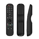 ETUZI Protective Silicone Remote Cover for LG Smart TV AN-MR21 / MR21GA Remote Case for LG OLED TV Magic Remote(2021) with Lanyard - Anti Lost (Black)