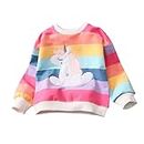 LitBud Toddler Sweatshirts Crewneck Pullover for Girl Unicorn Clothes Casual Jumper Girl Cotton Top T Shirt Long Sleeve Pink fall Winter for Kids Pink Age 2-3 Years Old 3T