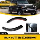 2PCS Water Rain Gutter Extension For Jeep Wrangler JL 2018 2019 2020 2021 NEW