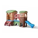 Step2 Clubhouse Climber Playset for Kids, Ages 2 –6 Years Old, Two Toddler Slides and Climbing Wall, Play Gym with Elevated Playhouse, Kids Outdoor Playground sets for Backyards