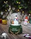 The Bling Stores Musical Christmas Snow Globe Santa Snowman Winter Colorful Light Crystal Ball Decor Resin Decorative Snow Globe Dome Water Globes for Christmas Gift (Small)