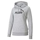 PUMA Plus Size Essentials Logo Fleece Hoodie Light Gray Heather 1X