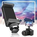 Hiffin 1/4" Phone Clip Holder + Hot Shoe Adapter Mount Screw for Camera Black for Sony Canon Nikon DSLR