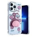 Yoedge for Apple iPhone 6 Plus/6s Plus Case for Women Girls 5.5", Soft TPU Transparent Silicone Case Shockproof Bumper Protective Cover with Cute Pattern Print and 3D Squeezable Butt, Monkey 1