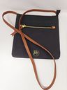 JOY MANGANO 100% Pure Black Leather Crossbody Handbag VGC