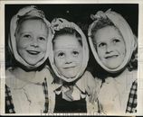 1943 Press Photo Painesville Ohio Jeanette, Jimmy, Jane Shula age 7