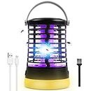 Electric Insect Killer Mosquito Repellent UV Mosquito Lamp IP65 Waterproof with USB Charging / 3 Light Modes Camping Lamp with Hanging Hook for Camping, Outdoor Gardens, Balconies and Indoor Bedrooms