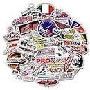 Racing Sticker Decorations for Motorcycle Skateboard Helmet 50PCS Vinyl Waterproof Stickers and Decals for Laptop Bike Bicycle Cars Bumper Stickers Pack