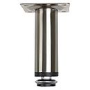 GlideRite Hardware 4-inch Steel Furniture Legs with Leveling Screw Satin Nickel - Pack of (4)