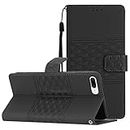 VKCOSE iPhone 8 Plus/ 7 Plus/ 6 Plus Wallet Flip Case-iPhone 8 Plus 5.5 inch Folio Book Case Phone Cover with [Kickstand] [Card Holder] [Magnetic Clasp] Shockproof TPU Interior Shell Black