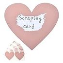 AIYINGYING Heart Scratch Off Stickers Labels,50 Pieces Heart Shape Scratch Off Stickers Labels,3In Scratch Off Cards,Heart Shape Color Blank Sticker for DIY Valentine Wedding Invitations