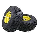 MARASTAR 15x6.00-6" Front Tire Assembly Replacement Compatible with 100 and 300 Series John Deere Riding Mowers, 2 pack