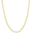 Miabella Italian 18K Gold Over 925 Sterling Silver Sparkle Mirror Link Chain Necklace for Women, Made in Italy (Length 16 inch(X-Short))