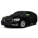 Car Cover Compatible with Chrysler 300 300C 2011-2020 2021 2022, 6 Layer Heavy Duty Waterproof Dustproof Black Car Cover