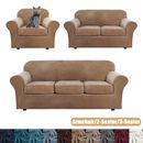 Stretch Velvet Plush Slipcover with Separate Cushion Cover Couch Sofa Covers US