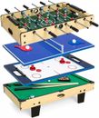 LENOXX Toys 4-In-1 Games - Soccer, Table Tennis, Hockey and Billiard Table (3...