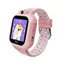 Cuifati 4G Kids Smart Watch GPS Tracker, IP67 Étanche 1.44in Écran Tactile Smartwatch avec Appel Vidéo Vocal 2 Voies, SOS Mode École Podomètre Alarme Caméra Garçons Filles (Rose)