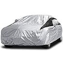 Titan Premium Multi-Layer PEVA Car Cover for Sedans 472-513 cm. Waterproof, UV Protection, Anti-Scratch Protective Lining, Driver-Side Zippered Opening. Fits Camry, Accord and More.
